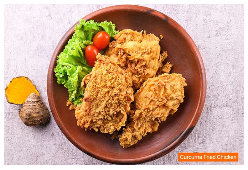 rekomendasi maknan sehat : resep curcuma fried chicken