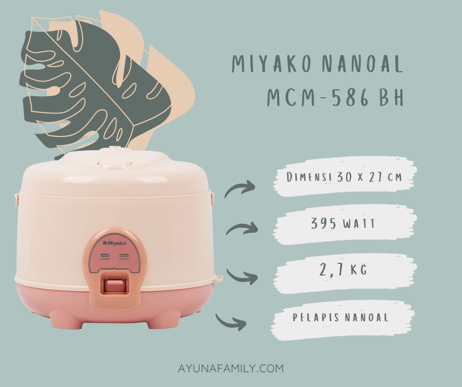 review rice cooker miyako Nanoal MCM-586 BH